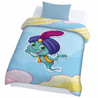 Kids Cartoon Print Reversible Dohar Soft Cotton Baby Blanket, 2-in-1 Double Sided Design, Lightweight Summer / AC Cotton Blanket for Babies, Toddlers & Kids | Breathable Blanket | 52"x73" Inches