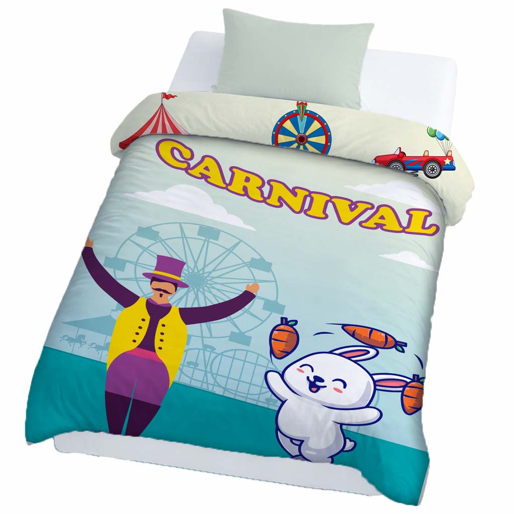 Kids Cartoon Print Reversible Dohar Soft Cotton Baby Blanket, 2-in-1 Double Sided Design, Lightweight Summer / AC Cotton Blanket for Babies, Toddlers & Kids | Breathable Blanket | 52"x73" Inches