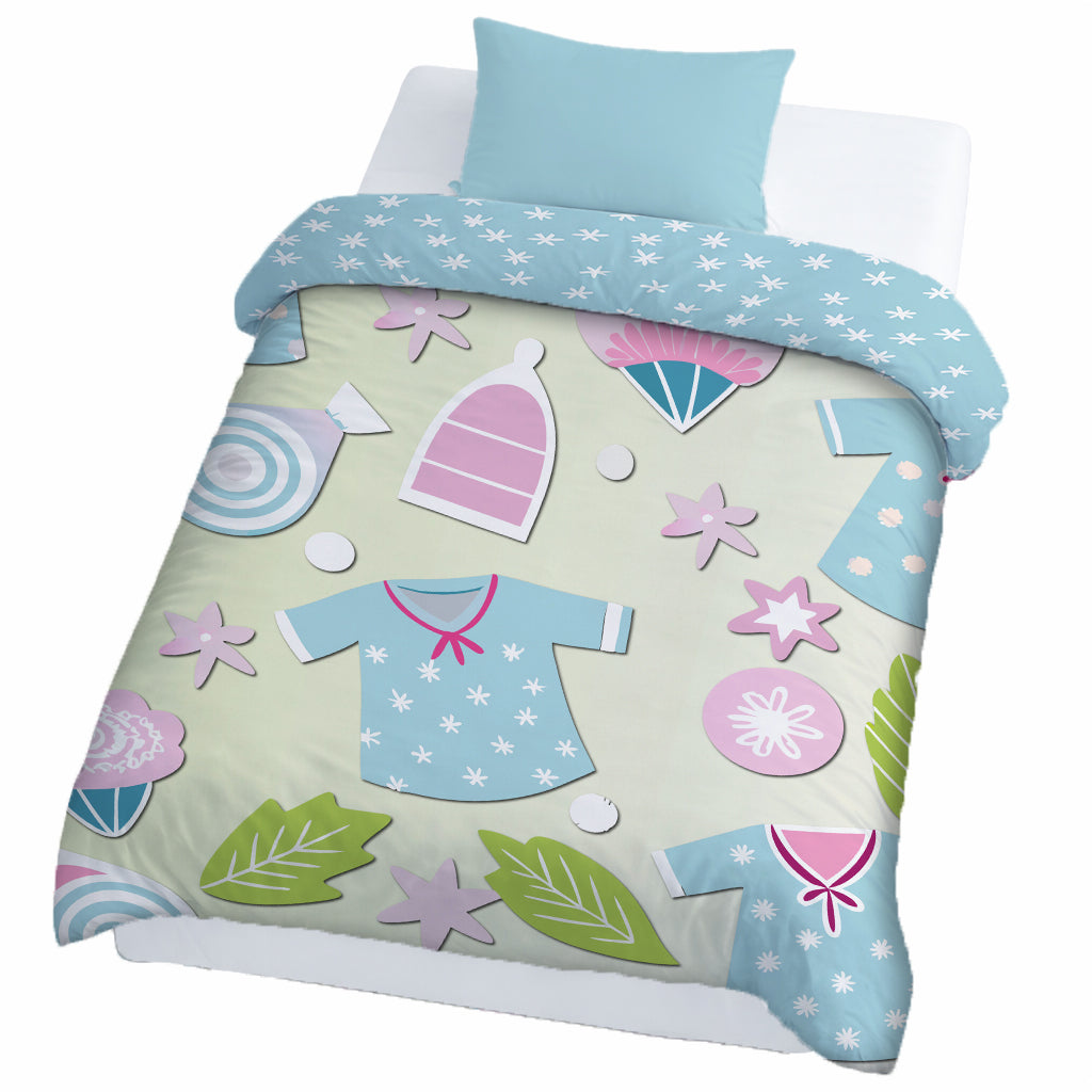 Kids Cartoon Print Reversible Dohar Soft Cotton Baby Blanket, 2-in-1 Double Sided Design, Lightweight Summer / AC Cotton Blanket for Babies, Toddlers & Kids | Breathable Blanket | 39"x59" Inches