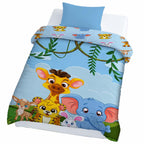 Kids Cartoon Print Reversible Dohar Soft Cotton Baby Blanket, 2-in-1 Double Sided Design, Lightweight Summer / AC Cotton Blanket for Babies, Toddlers & Kids | Breathable Blanket | 52"x73" Inches