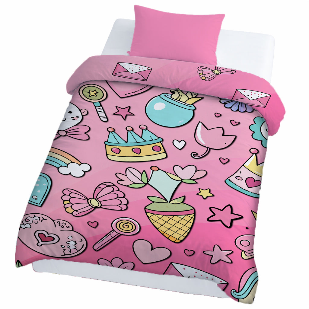 Kids Cartoon Print Reversible Dohar Soft Cotton Baby Blanket, 2-in-1 Double Sided Design, Lightweight Summer / AC Cotton Blanket for Babies, Toddlers & Kids | Breathable Blanket | 39"x59" Inches