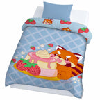 Kids Cartoon Print Reversible Dohar Soft Cotton Baby Blanket, 2-in-1 Double Sided Design, Lightweight Summer / AC Cotton Blanket for Babies, Toddlers & Kids | Breathable Blanket | 52"x73" Inches