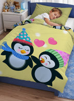 Kids Cartoon Print Reversible Dohar Soft Cotton Baby Blanket, 2-in-1 Double Sided Design, Lightweight Summer / AC Cotton Blanket for Babies, Toddlers & Kids | Breathable Blanket | 39"x59" Inches