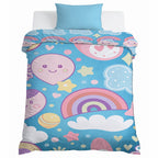 Kids Cartoon Print Reversible Dohar Soft Cotton Baby Blanket, 2-in-1 Double Sided Design, Lightweight Summer / AC Cotton Blanket for Babies, Toddlers & Kids | Breathable Blanket | 39"x59" Inches