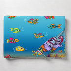 Kids Cartoon Print Reversible Dohar Soft Cotton Baby Blanket, 2-in-1 Double Sided Design, Lightweight Summer / AC Cotton Blanket for Babies, Toddlers & Kids | Breathable Blanket | 52"x73" Inches