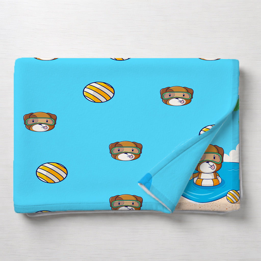 Kids Cartoon Print Reversible Dohar Soft Cotton Baby Blanket, 2-in-1 Double Sided Design, Lightweight Summer / AC Cotton Blanket for Babies, Toddlers & Kids | Breathable Blanket | 52"x73" Inches