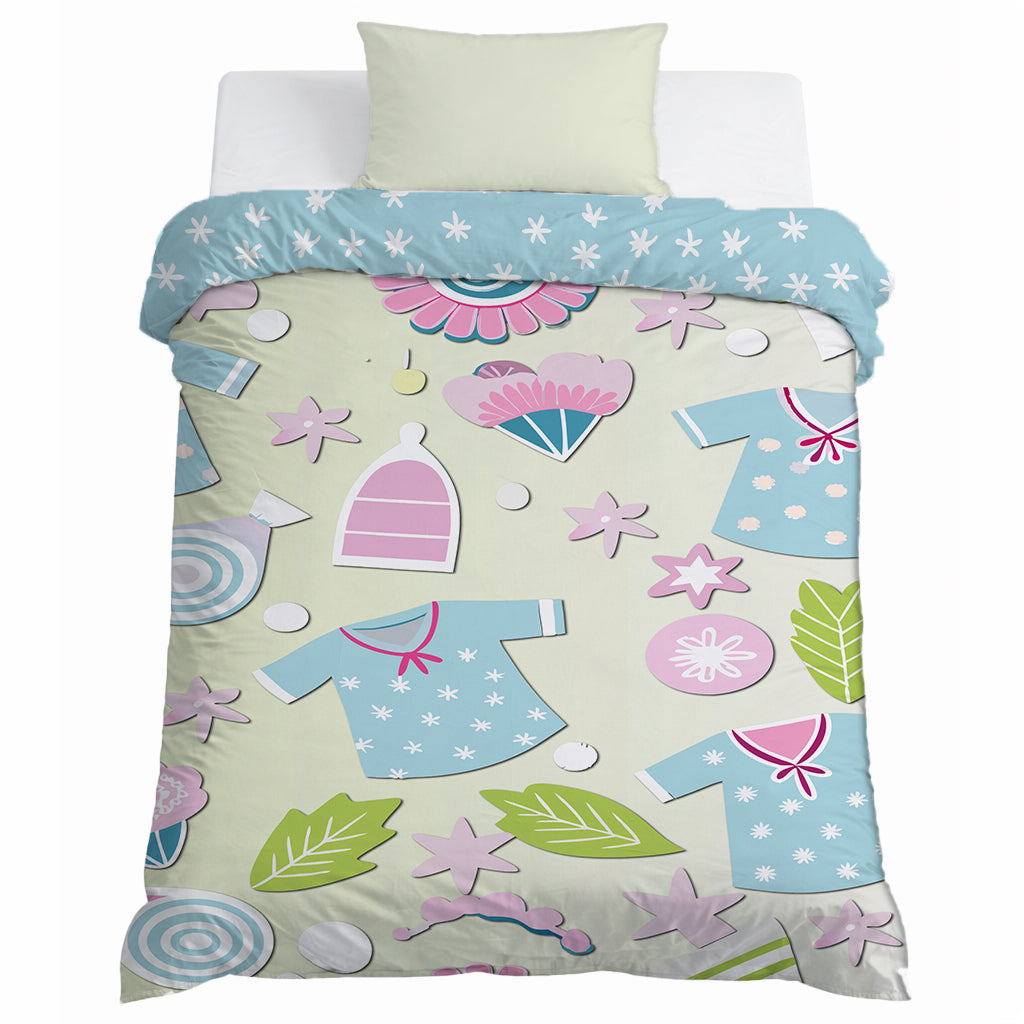 Kids Cartoon Print Reversible Dohar Soft Cotton Baby Blanket, 2-in-1 Double Sided Design, Lightweight Summer / AC Cotton Blanket for Babies, Toddlers & Kids | Breathable Blanket | 39"x59" Inches