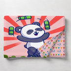 Kids Cartoon Print Reversible Dohar Soft Cotton Baby Blanket, 2-in-1 Double Sided Design, Lightweight Summer / AC Cotton Blanket for Babies, Toddlers & Kids | Breathable Blanket | 52"x73" Inches