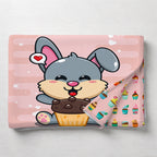 Kids Cartoon Print Reversible Dohar Soft Cotton Baby Blanket, 2-in-1 Double Sided Design, Lightweight Summer / AC Cotton Blanket for Babies, Toddlers & Kids | Breathable Blanket | 52"x73" Inches