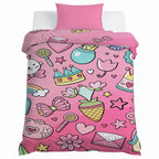 Kids Cartoon Print Reversible Dohar Soft Cotton Baby Blanket, 2-in-1 Double Sided Design, Lightweight Summer / AC Cotton Blanket for Babies, Toddlers & Kids | Breathable Blanket | 39"x59" Inches
