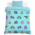 Kids Cartoon Print Reversible Dohar Soft Cotton Baby Blanket, 2-in-1 Double Sided Design, Lightweight Summer / AC Cotton Blanket for Babies, Toddlers & Kids | Breathable Blanket | 39"x59" Inches