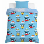 Kids Cartoon Print Reversible Dohar Soft Cotton Baby Blanket, 2-in-1 Double Sided Design, Lightweight Summer / AC Cotton Blanket for Babies, Toddlers & Kids | Breathable Blanket | 39"x59" Inches