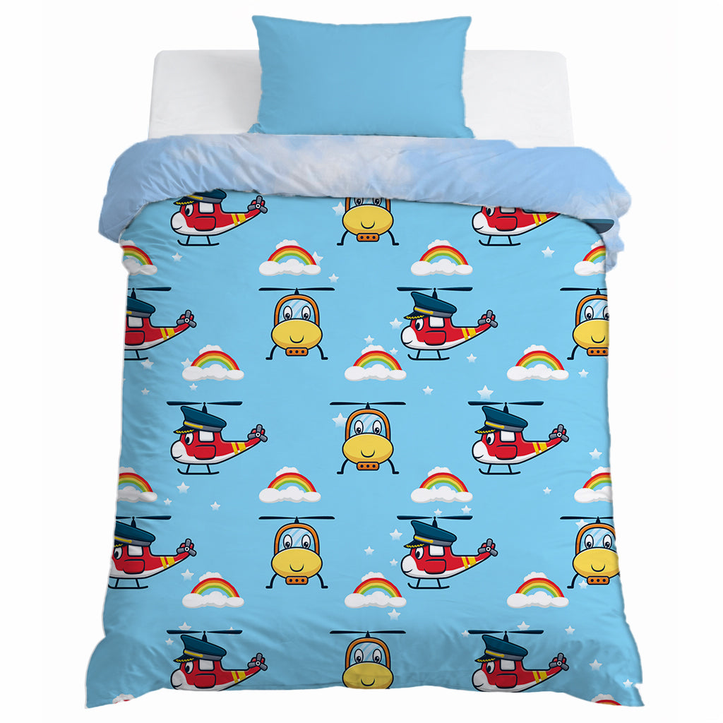 Kids Cartoon Print Reversible Dohar Soft Cotton Baby Blanket, 2-in-1 Double Sided Design, Lightweight Summer / AC Cotton Blanket for Babies, Toddlers & Kids | Breathable Blanket | 39"x59" Inches