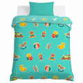 Kids Cartoon Print Reversible Dohar Soft Cotton Baby Blanket, 2-in-1 Double Sided Design, Lightweight Summer / AC Cotton Blanket for Babies, Toddlers & Kids | Breathable Blanket | 39"x59" Inches