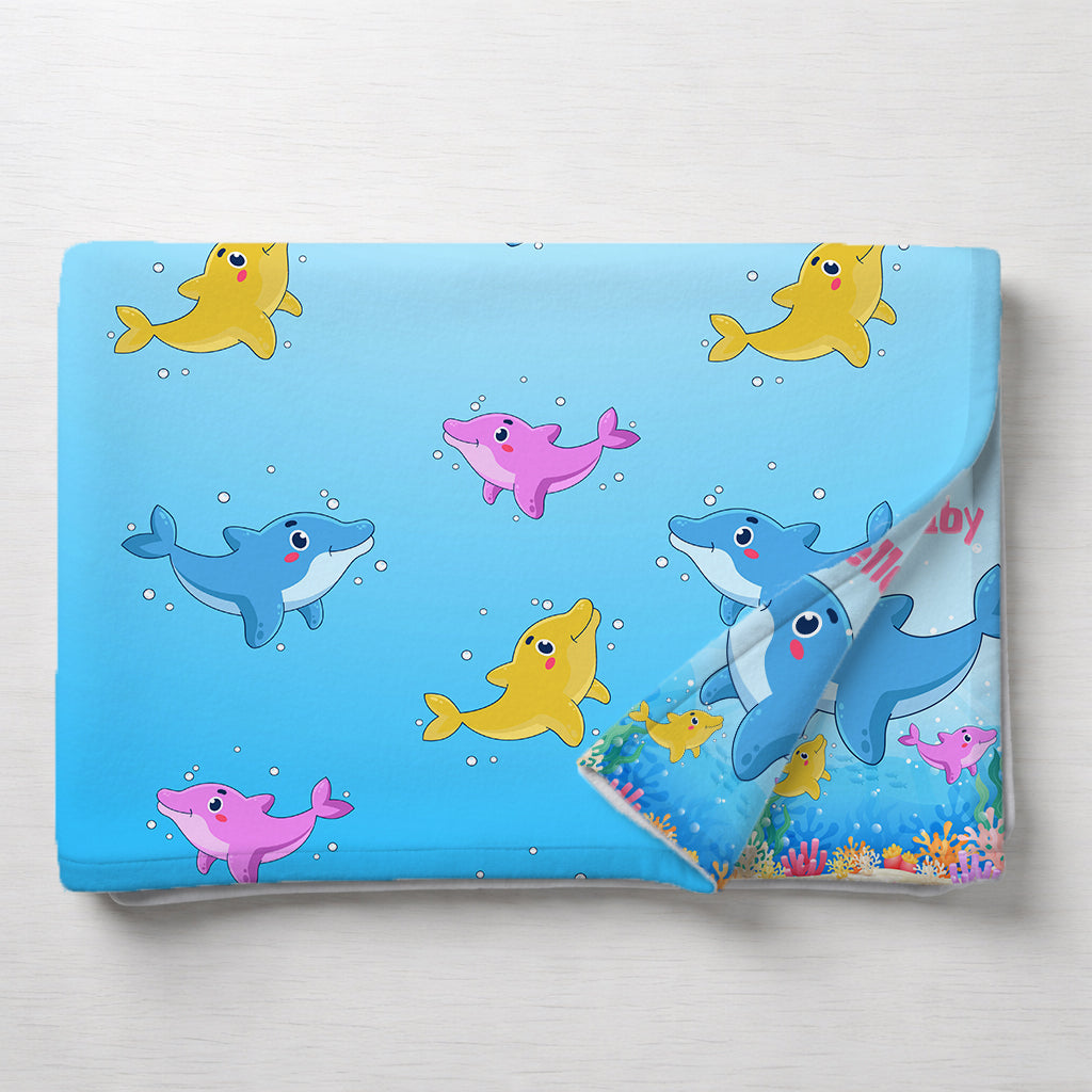 Kids Cartoon Print Reversible Dohar Soft Cotton Baby Blanket, 2-in-1 Double Sided Design, Lightweight Summer / AC Cotton Blanket for Babies, Toddlers & Kids | Breathable Blanket | 52"x73" Inches