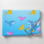 Kids Cartoon Print Reversible Dohar Soft Cotton Baby Blanket, 2-in-1 Double Sided Design, Lightweight Summer / AC Cotton Blanket for Babies, Toddlers & Kids | Breathable Blanket | 52"x73" Inches