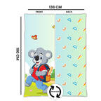 Kids Cartoon Print Reversible Dohar Soft Cotton Baby Blanket, 2-in-1 Double Sided Design, Lightweight Summer / AC Cotton Blanket for Babies, Toddlers & Kids | Breathable Blanket | 52"x73" Inches