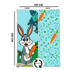 Kids Cartoon Print Reversible Dohar Soft Cotton Baby Blanket, 2-in-1 Double Sided Design, Lightweight Summer / AC Cotton Blanket for Babies, Toddlers & Kids | Breathable Blanket | 52"x73" Inches